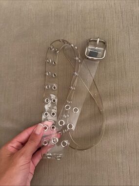 Clear Grommet-Detail Women's Belt - Transparent Brandy Melville